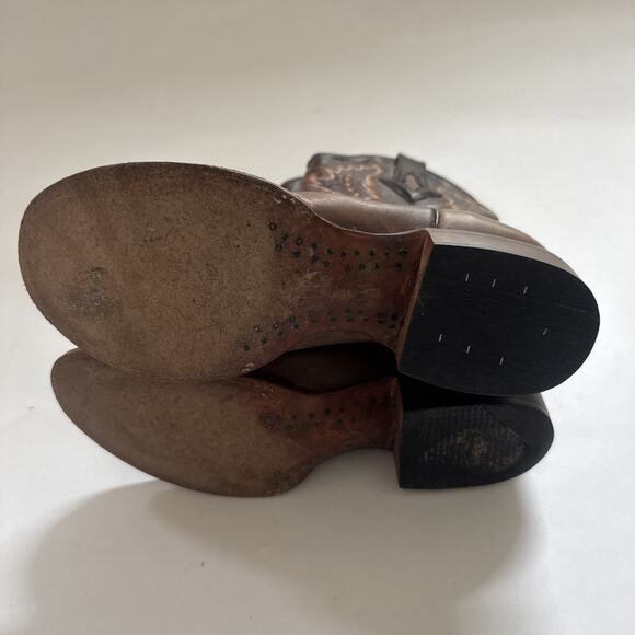 Vintage RESISTOL Cowboy Boots Mens 7B (NARROW) Western Leather READ - Picture 5 of 10